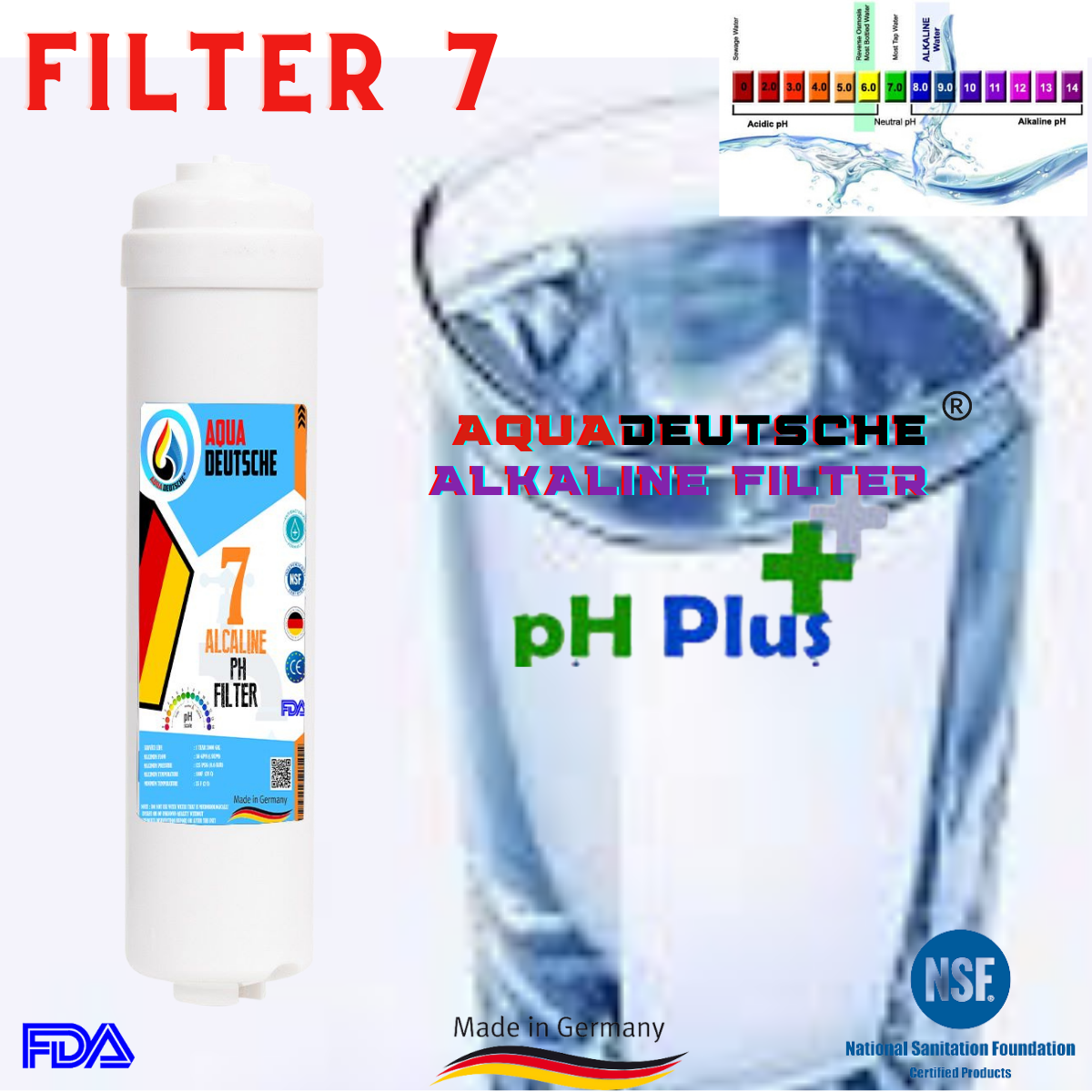 AQUA DEUTSCHE ÜCRETSİZ MONTAJ&POMPALI 8 LİTRE 7 FİLTRE 14 AŞAMA SU ARITMA CİHAZI - Görsel 7