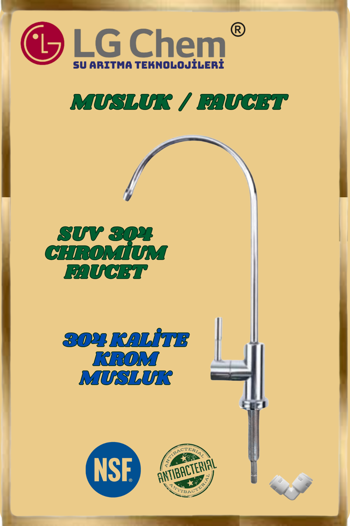 LG Chem GOLD SİYAH RENK ÜCRETSİZ MONTAJ&POMPALI 12 LİTRE 7 FİLTRE 14 AŞAMA TERS OZMOZ SU ARITMA CİHAZI - Görsel 2