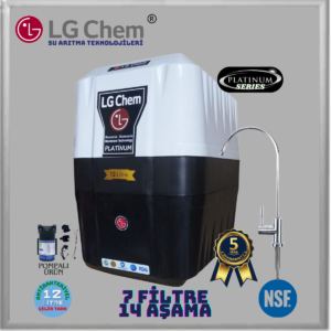 LG Chem PLATINUM POMPALI 12 LİTRE 7 FİLTRE 14 AŞAMA TERS OZMOZ SU ARITMA CİHAZI