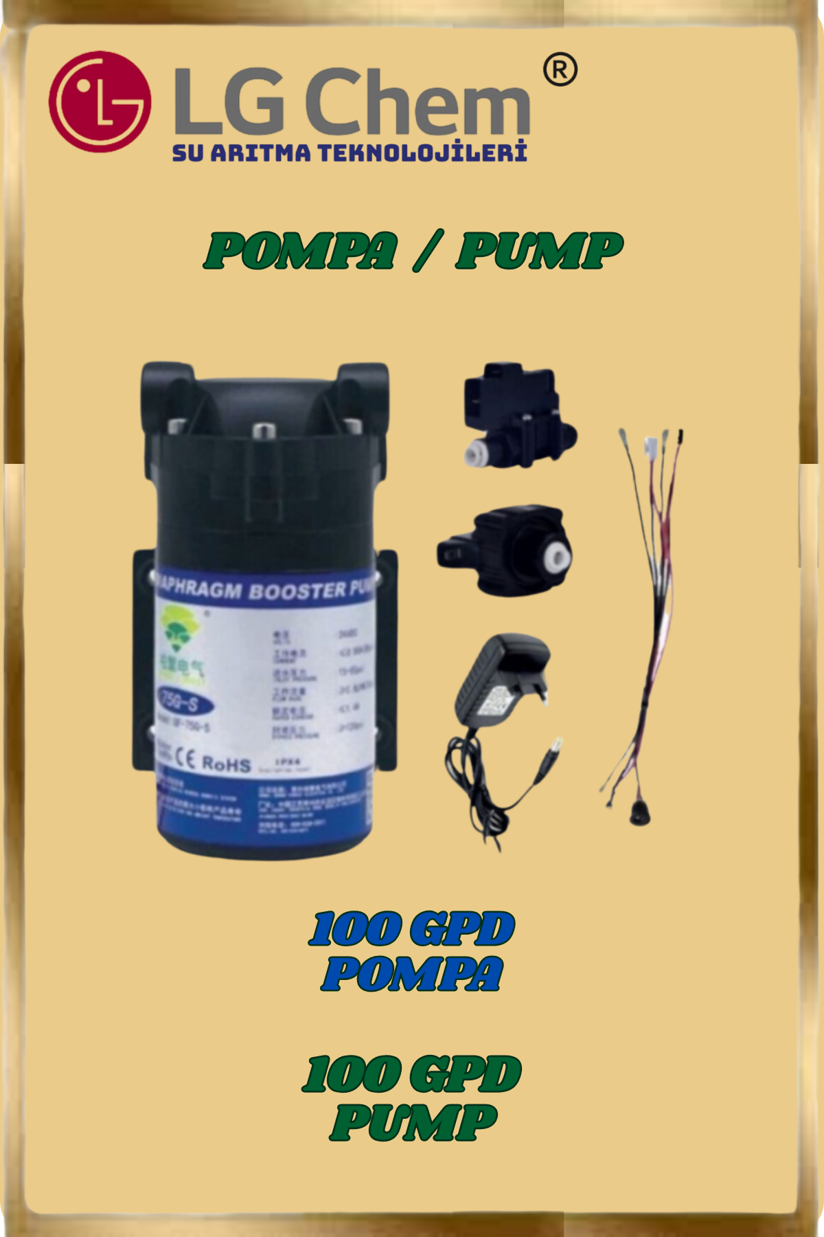 LG Chem GOLD POMPALI & MONTAJ DAHİL BEYAZ RENK 12 LİTRE 7 FİLTRE 14 AŞAMA TERS OZMOZ SU ARITMA CİHAZI - Görsel 3