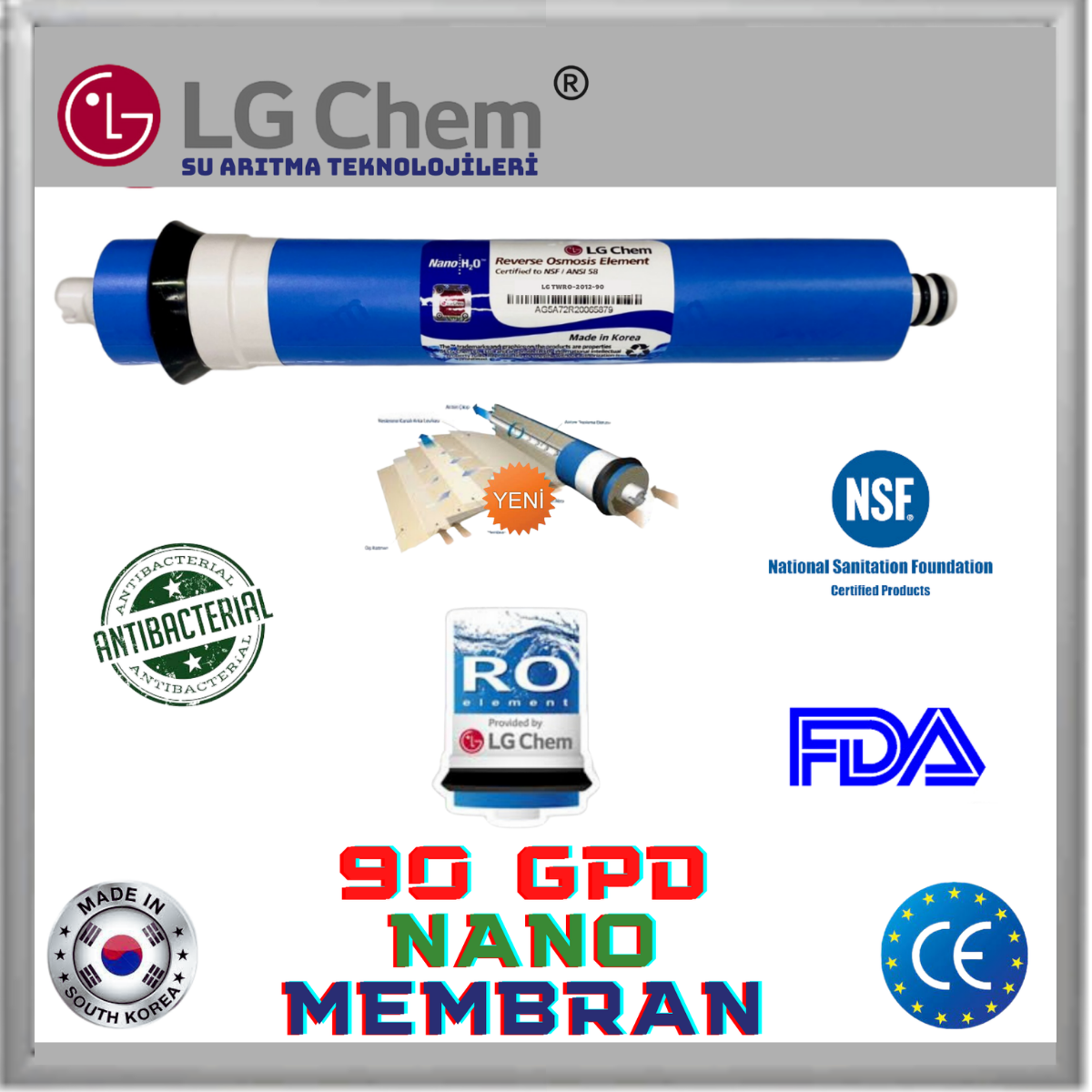 LG Chem PLATINUM 12 LİTRE 7 FİLTRE 14 AŞAMA TERS OZMOZ SU ARITMA CİHAZI - Görsel 4