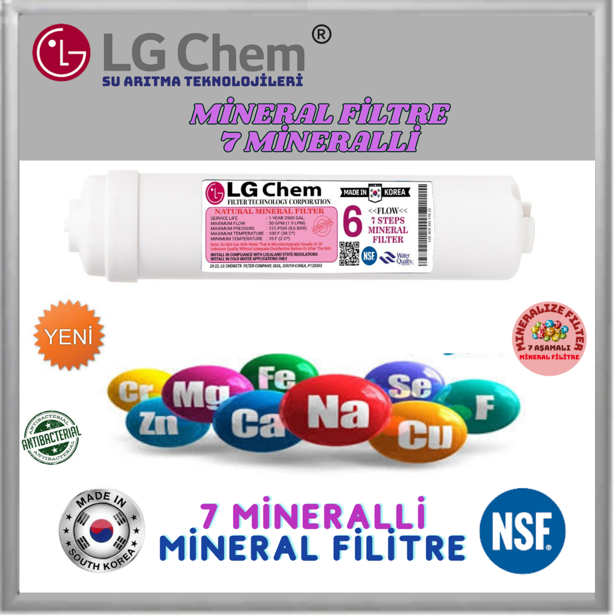 LG Chem PLATINUM 12 LİTRE 7 FİLTRE 14 AŞAMA TERS OZMOZ SU ARITMA CİHAZI - Görsel 6