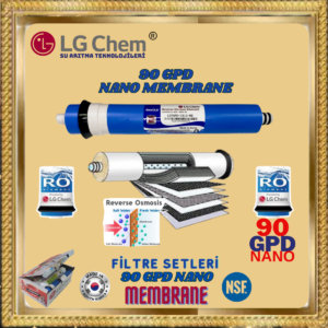 LG Chem GOLD KAPALI KASA SU ARITMA CİHAZLARI İÇİN 90 GPD NANO MEMBRAN FİLTRE