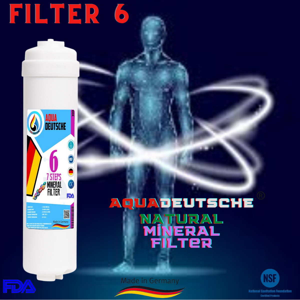 AQUA DEUTSCHE ÜCRETSİZ MONTAJ&POMPALI 8 LİTRE 7 FİLTRE 14 AŞAMA SU ARITMA CİHAZI - Görsel 6