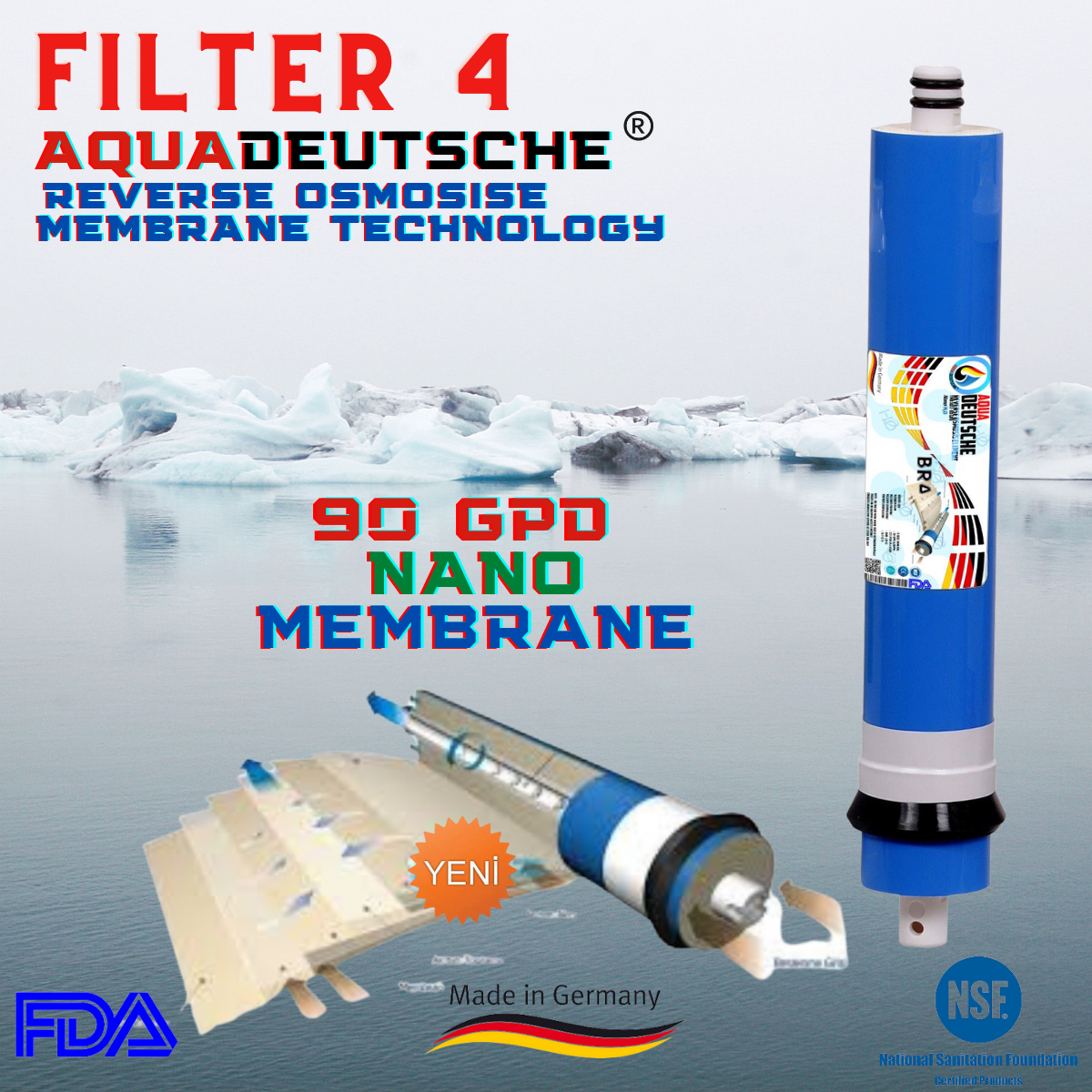 AQUA DEUTSCHE ÜCRETSİZ MONTAJ&POMPALI 8 LİTRE 7 FİLTRE 14 AŞAMA SU ARITMA CİHAZI - Görsel 4