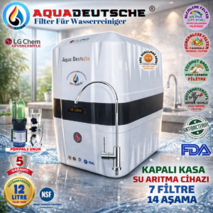 AQUA DEUTSCHE POMPALI 12 LİTRE 7 FİLTRE 14 AŞAMA SU ARITMA CİHAZI