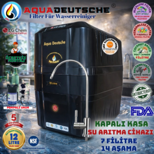 AQUA DEUTSCHE ÜCRETSİZ MONTAJ&POMPALI 12 LİTRE 7 FİLTRE 14 AŞAMA SU ARITMA CİHAZI