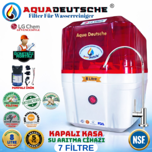 AQUA DEUTSCHE ÜCRETSİZ MONTAJ&POMPALI 8 LİTRE 7 FİLTRE 14 AŞAMA SU ARITMA CİHAZI