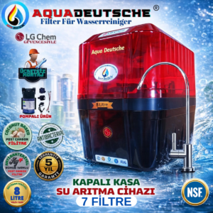 AQUA DEUTSCHE ÜCRETSİZ MONTAJ&POMPALI 8 LİTRE 7 FİLTRE 14 AŞAMA SU ARITMA CİHAZI