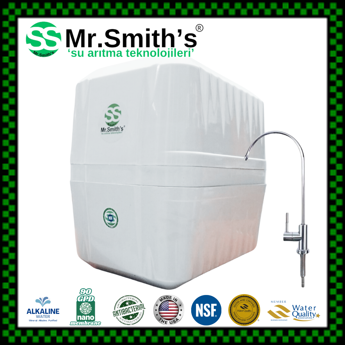 Mr.Smith's Home Concept KOMPOZİT TATLANDIRICI FİLTRELİ Ters Ozmoz Su Arıtma Cihazı