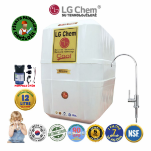 LG Chem COOL ÜCRETSİZ MONTAJ&POMPALI 12 LİTRE 7 FİLTRE 14 AŞAMA SU ARITMA CİHAZI