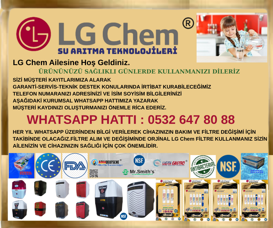 LG Chem GOLD KAPALI KASA SU ARITMA CİHAZLARI İÇİN 5 FİLTRELİ ÜCRETSİZ MONTAJLI 90 GPD NANO MEMBRANLI FİLTRE SETİ - Görsel 9