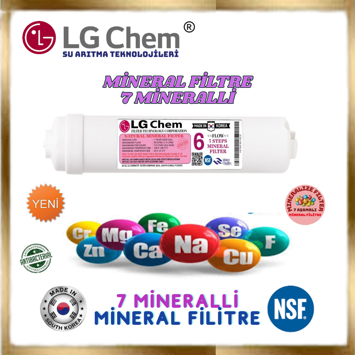 LG Chem COOL 12 LİTRE 7 FİLTRE 14 AŞAMA SU ARITMA CİHAZI - Görsel 7
