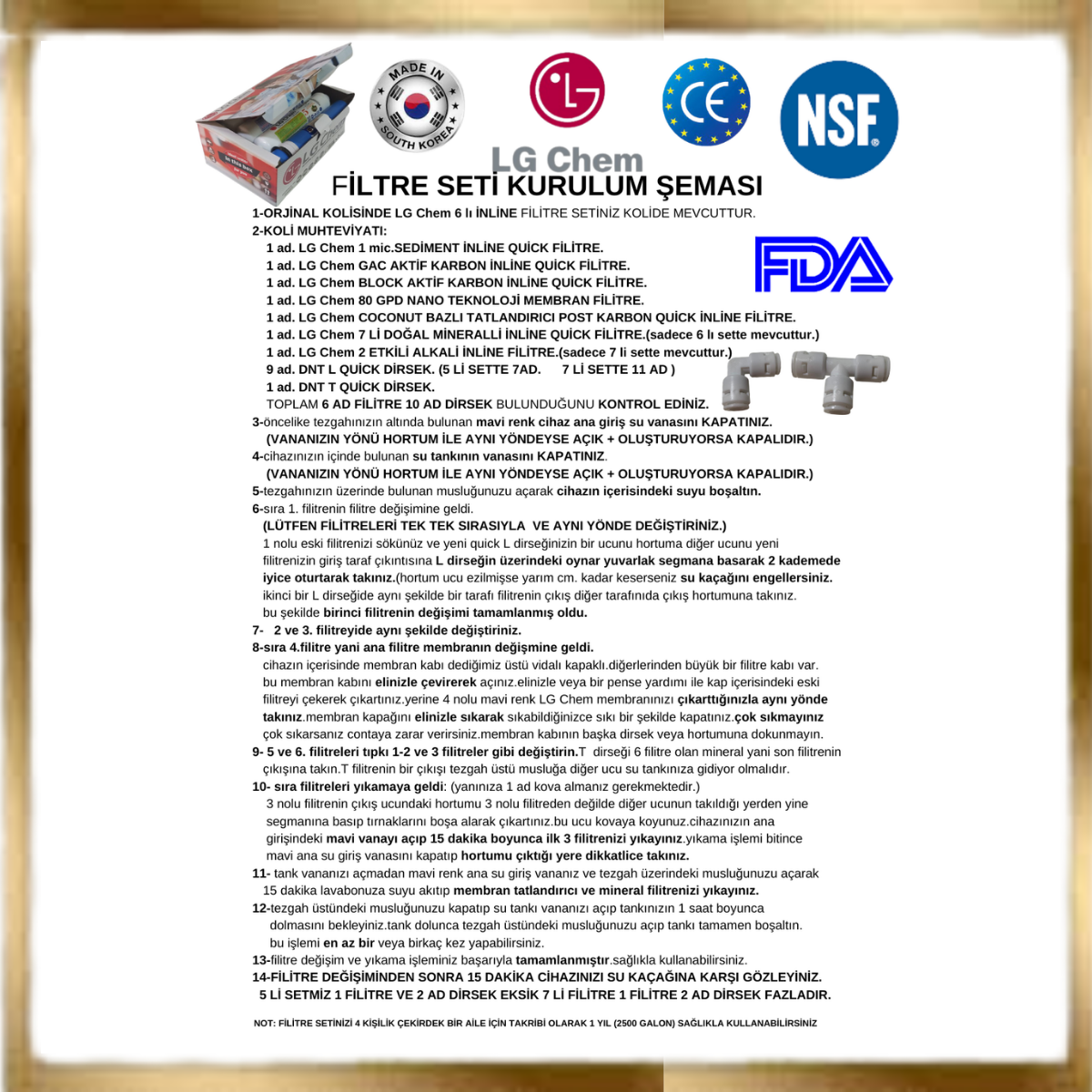 LG Chem GOLD POMPALI 8 LİTRE 7 FİLTRE 14 AŞAMA SU ARITMA CİHAZI - Görsel 10