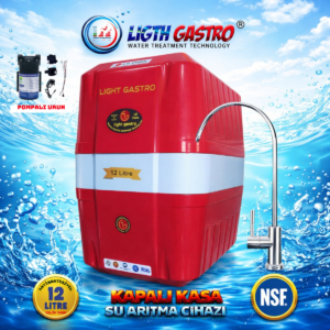 LİGTH GASTRO SPECIAL POMPALI 12 LİTRE 90 GPD NANO MEMBRANLI SU ARITMA CİHAZI