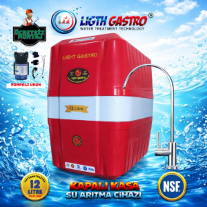 LİGTH GASTRO SPECIAL ÜCRETSİZ MONTAJ&POMPALI 12 LİTRE 90 GPD NANO MEMBRANLI SU ARITMA CİHAZI