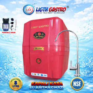 LIGTH GASTRO SPECIAL POMPALI 8 LİTRE 90 GPD MEMBRANLI SU ARITMA CİHAZI