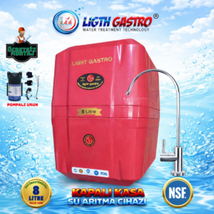 LIGTH GASTRO SPECIAL ÜCRETSİZ MONTAJ&POMPALI 8 LİTRE 90 GPD MEMBRANLI SU ARITMA CİHAZI