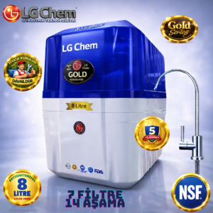 LG Chem GOLD MAVİ BEYAZ ÜCRETSİZ MONTAJ 8 LİTRE 7 FİLTRE 14 AŞAMA SU ARITMA CİHAZI