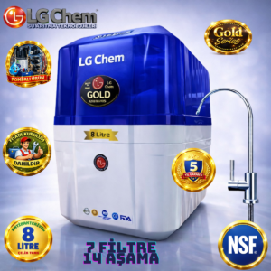 LG Chem GOLD MAVİ BEYAZ ÜCRETSİZ MONTAJ&POMPALI CİHAZ 8 LİTRE 7 FİLTRE 14 AŞAMA SU ARITMA CİHAZI