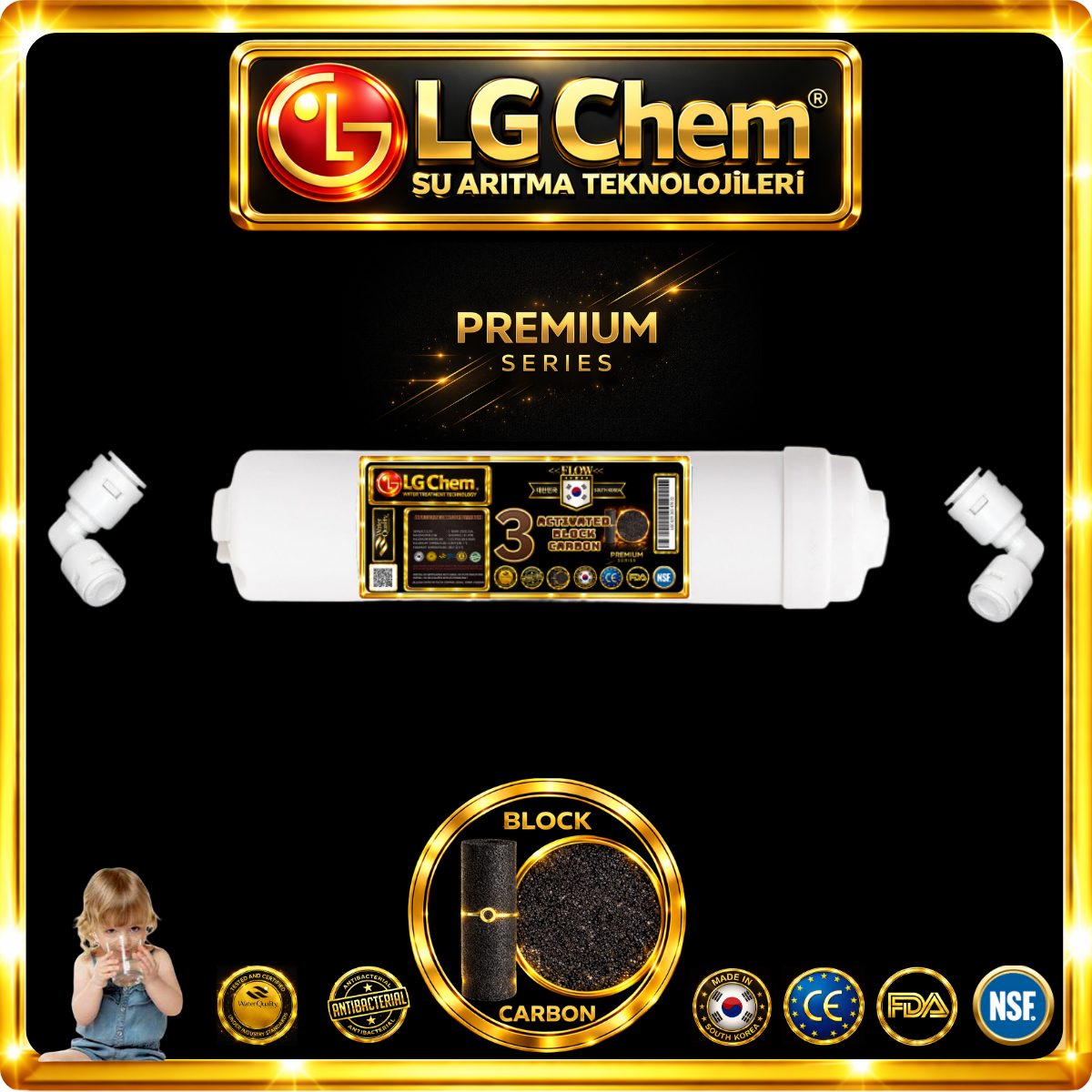 LG Chem PREMIUM 7 FİLTRE 14 AŞAMA KAPALI KASA SU ARITMA CİHAZI FİLTRE SETİ - Görsel 5