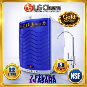 LG Chem GOLD MAVİ BEYAZ 12 LİTRE 7 FİLTRE 14 AŞAMA TERS OZMOZ SU ARITMA CİHAZI