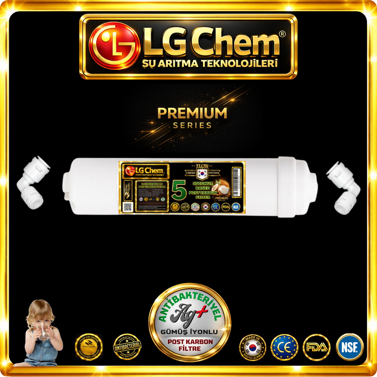 LG Chem PREMIUM 7 FİLTRE 14 AŞAMA KAPALI KASA SU ARITMA CİHAZI FİLTRE SETİ - Görsel 7