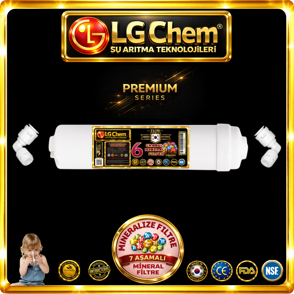 LG Chem PREMIUM 7 FİLTRE 14 AŞAMA KAPALI KASA SU ARITMA CİHAZI FİLTRE SETİ - Görsel 8
