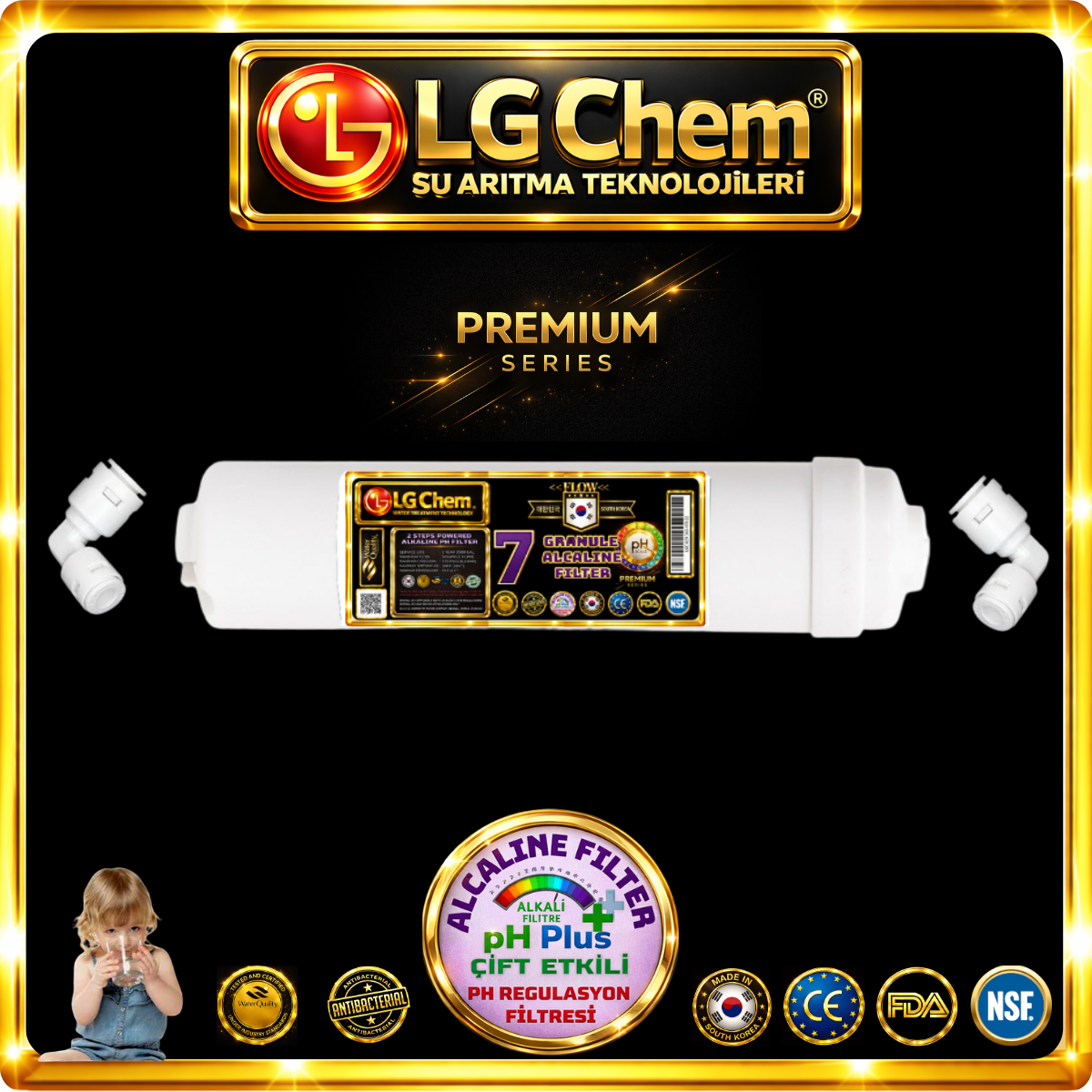 LG Chem PREMIUM 7 FİLTRE 14 AŞAMA KAPALI KASA SU ARITMA CİHAZI FİLTRE SETİ - Görsel 9