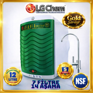 LG Chem GOLD YEŞİL BEYAZ RENK 12 LİTRE 7 FİLTRE 14 AŞAMA TERS OZMOZ SU ARITMA CİHAZI