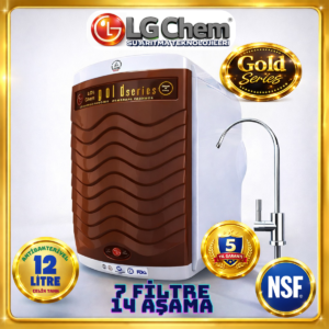 LG Chem GOLD BEYAZ RENK 12 LİTRE 7 FİLTRE 14 AŞAMA TERS OZMOZ SU ARITMA CİHAZI