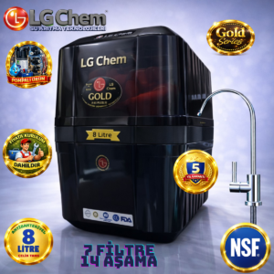 LG Chem GOLD SİYAH ÜCRETSİZ MONTAJ&POMPALI 8 LİTRE 7 FİLTRE 14 AŞAMA SU ARITMA CİHAZI