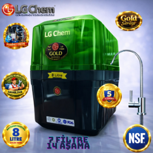 LG Chem GOLD YEŞİL SİYAH ÜCRETSİZ MONTAJ&POMPALI 8 LİTRE 7 FİLTRE 14 AŞAMA SU ARITMA CİHAZI