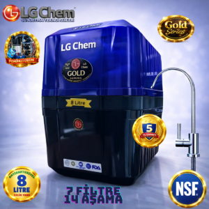 LG Chem GOLD MAVİ SİYAH POMPALI 8 LİTRE 7 FİLTRE 14 AŞAMA SU ARITMA CİHAZI