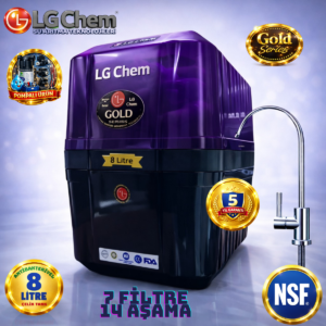 LG Chem GOLD MOR SİYAH POMPALI 8 LİTRE 7 FİLTRE 14 AŞAMA SU ARITMA CİHAZI