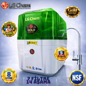LG Chem GOLD YEŞİL BEYAZ ÜCRETSİZ MONTAJ 8 LİTRE 7 FİLTRE 14 AŞAMA SU ARITMA CİHAZI