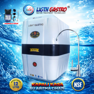 LİGTH GASTRO SPECIAL POMPALI 12 LİTRE 90 GPD NANO MEMBRANLI SU ARITMA CİHAZI