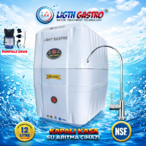 LİGTH GASTRO SPECIAL POMPALI 12 LİTRE 90 GPD NANO MEMBRANLI SU ARITMA CİHAZI