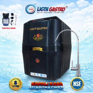 LIGTH GASTRO SPECIAL POMPALI 8 LİTRE 90 GPD MEMBRANLI SU ARITMA CİHAZI