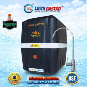 LIGTH GASTRO SPECIAL ÜCRETSİZ MONTAJ 8 LİTRE 90 GPD MEMBRANLI SU ARITMA CİHAZI