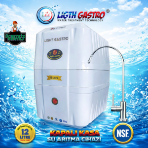 LİGTH GASTRO SPECIAL ÜCRETSİZ MONTAJ 12 LİTRE 90 GPD NANO MEMBRANLI SU ARITMA CİHAZI