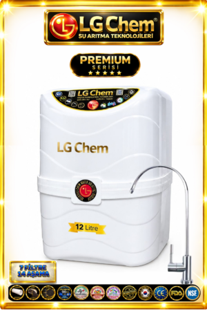 LG Chem PREMIUM SERIES 7 Filtre 14 Aşama 12 Litre BEYAZ RENK Su Arıtma Cihazı 90 GPD NANO MEMBRANE